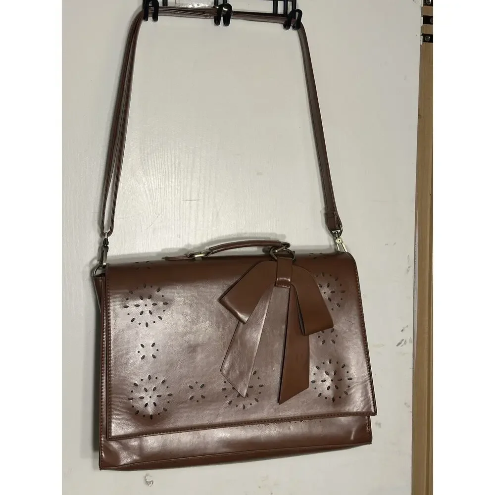 Women's Briefcase Vegan Leather 15.6 inch Laptop Bag for Work Computer Feminine